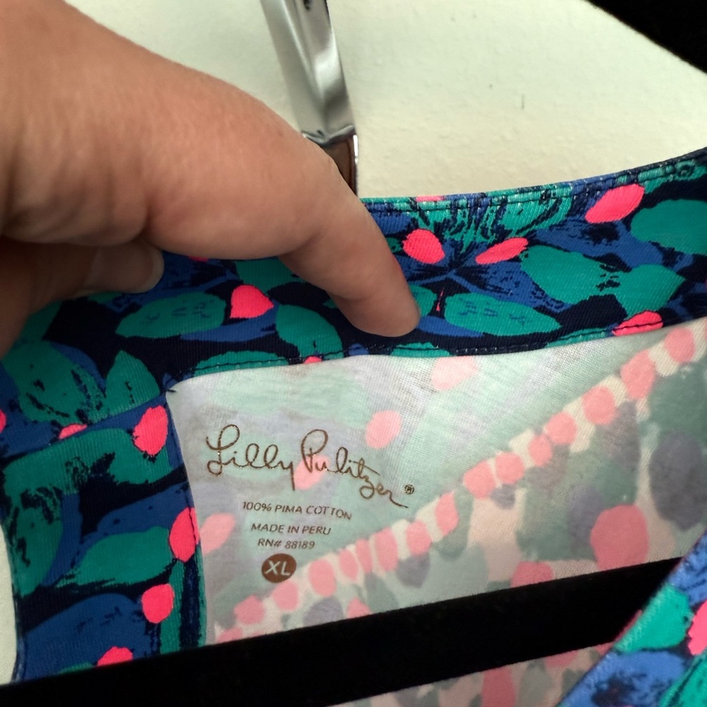 Lilly Pulitzer Bay Dress in Island Medallion Stripe Navy Blue - Picture 5 of 5